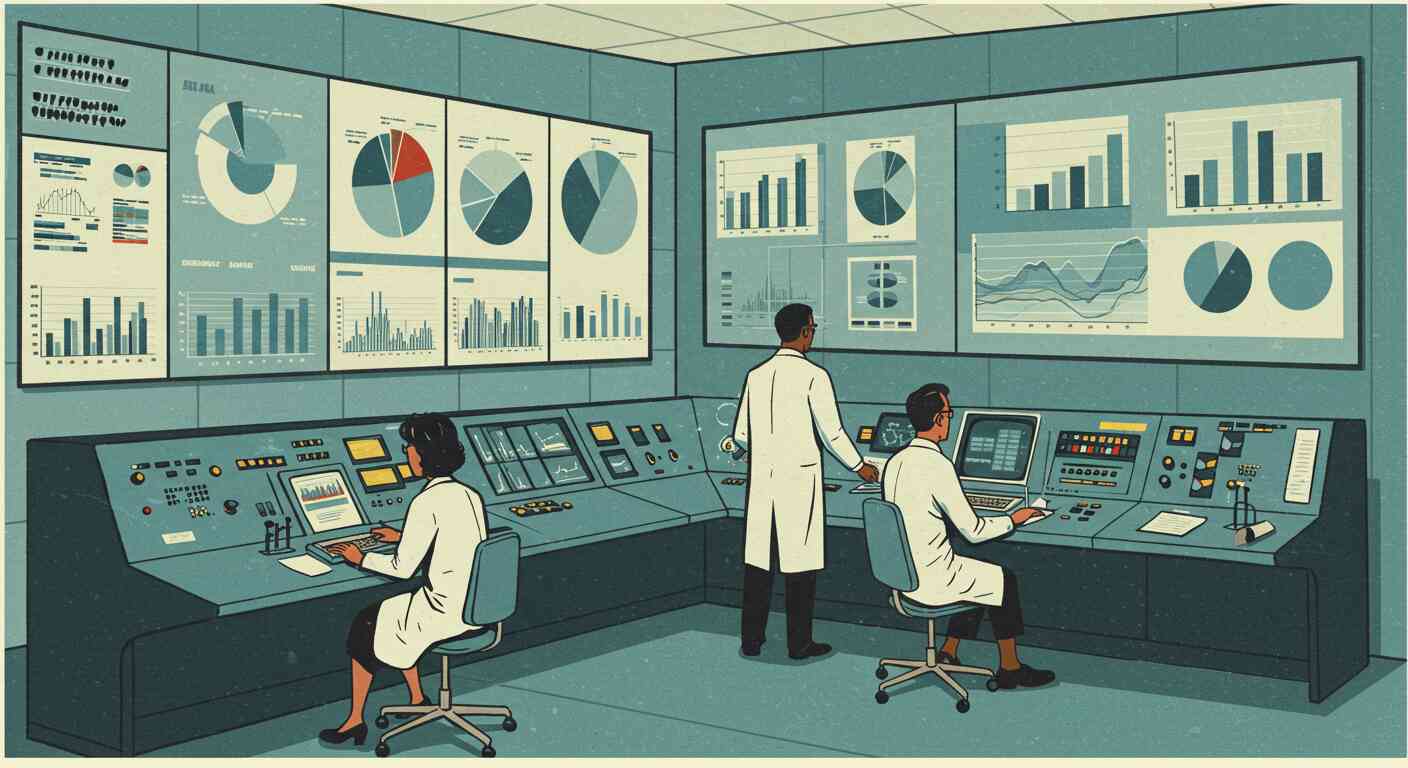 Vintage data visualization showing email client market share statistics